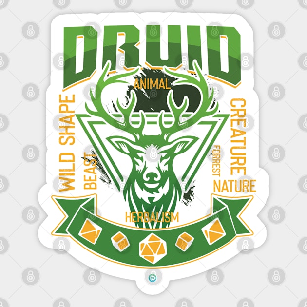 Druid Tabletop Class Pen and Paper DnD Gift Sticker by woormle